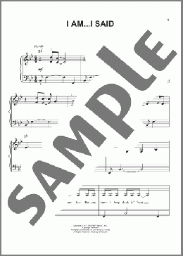 I Am...I Said(Neil Diamond) 楽譜 ピアノ（ソロ） ダウンロード