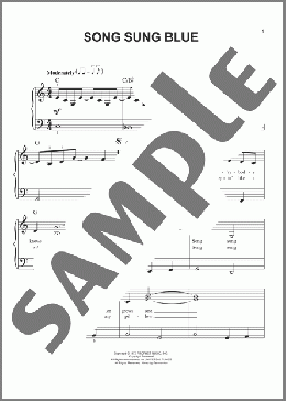 Song Sung Blue(Neil Diamond) 楽譜 ピアノ（ソロ） ダウンロード