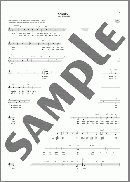 Camelot(Richard Burton/Richard Harris) 楽譜 その他 ダウンロード