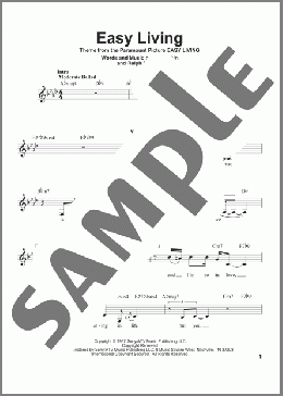 Easy Living(Billie Holiday) 楽譜 その他 ダウンロード