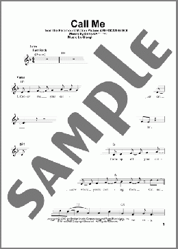 Call Me(Blondie) 楽譜 その他 ダウンロード