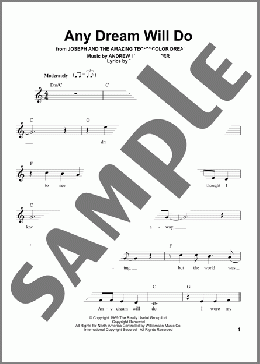 Any Dream Will Do(Tim Rice/Andrew Lloyd Webber) 楽譜 その他 ダウンロード