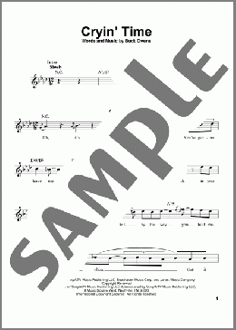Cryin' Time(Buck Owens/Ray Charles) 楽譜 その他 ダウンロード