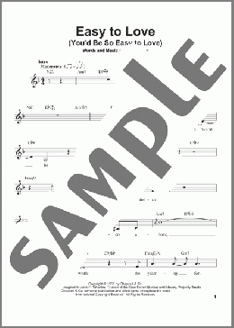 Easy To Love (You'd Be So Easy To Love)(Cole Porter) 楽譜 その他 ダウンロード