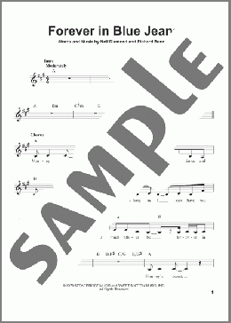 Forever In Blue Jeans(Neil Diamond) 楽譜 その他 ダウンロード
