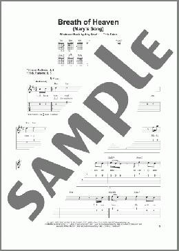 Breath Of Heaven (Mary's Song)(Amy Grant) 楽譜 ギター（ソロ） ダウンロード