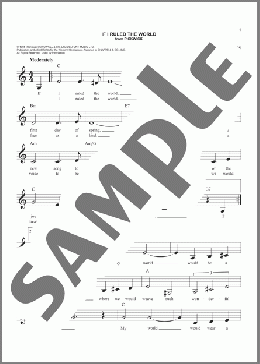If I Ruled The World(Cyril Ornadel/Leslie Bricusse) 楽譜 その他 ダウンロード