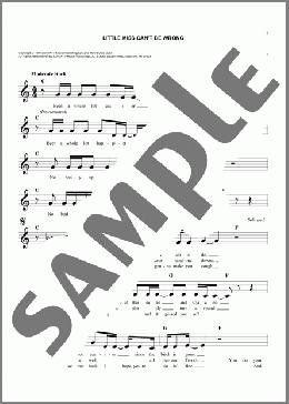 Little Miss Can't Be Wrong(Spin Doctors) 楽譜 その他 ダウンロード