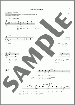 It's Not Unusual(Tom Jones) 楽譜 その他 ダウンロード