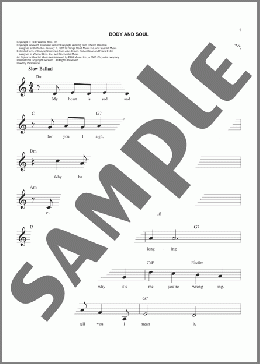 Body And Soul(Tony Bennett & Amy Winehouse) 楽譜 その他 ダウンロード
