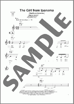 The Girl From Ipanema (Garota De Ipanema)(Norman Gimbel/Vinicius de Moraes/Antonio Carlos Jobim) 楽譜 ウクレレ（弾き語り） ダウンロード