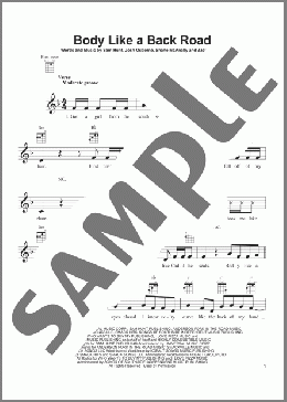 Body Like A Back Road(Sam Hunt) 楽譜 ウクレレ（弾き語り） ダウンロード