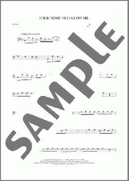Pour Some Sugar On Me(Def Leppard) 楽譜 チェロ ダウンロード