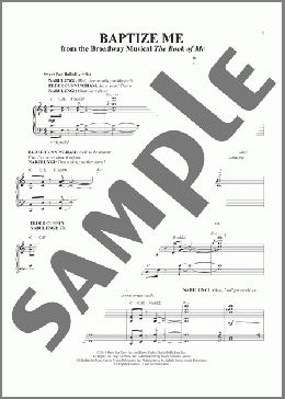 Baptize Me(Trey Parker & Matt Stone) 楽譜 ピアノ & ボーカル ダウンロード