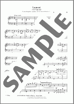 Lament (from Capriccio)(Johann Sebastian Bach) 楽譜 ピアノ（ソロ） ダウンロード