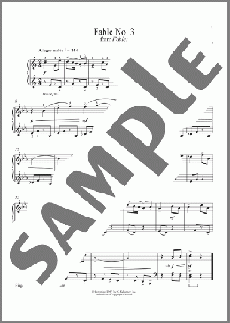 Fable No. 3, Op. 21(Robert Muczynski) 楽譜 ピアノ（ソロ） ダウンロード