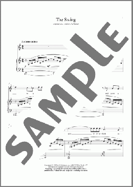 The Swing(Gian Carlo Menotti) 楽譜 ピアノ & ボーカル ダウンロード