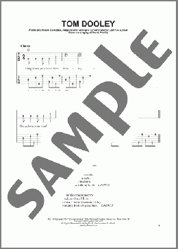 Tom Dooley(Alan Lomax/John A. Lomax/Frank Warner) 楽譜 その他 ダウンロード