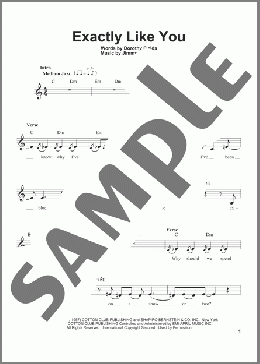 Exactly Like You(Jimmy McHugh) 楽譜 その他 ダウンロード