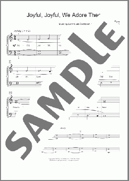 Joyful, Joyful, We Adore Thee(Henry van Dyke) 楽譜 ピアノ（ソロ） ダウンロード