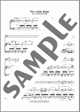 Non Siate Ritrosi(Wolfgang Amadeus Mozart) 楽譜 ピアノ & ボーカル & ギター ダウンロード