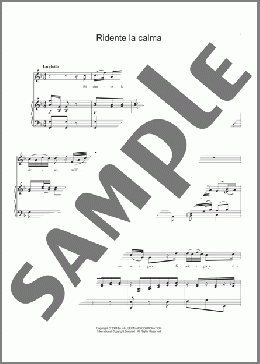 Ridente La Calma, K. 152(Wolfgang Amadeus Mozart) 楽譜 ピアノ & ボーカル ダウンロード