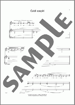 Caldi Sospiri(Raffaello Rontani) 楽譜 ピアノ & ボーカル ダウンロード