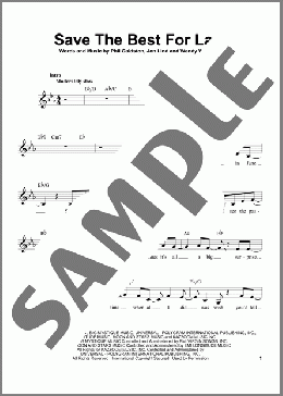 Save The Best For Last(Vanessa Williams) 楽譜 その他 ダウンロード