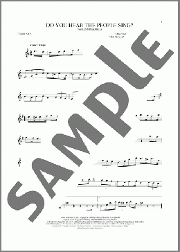 Do You Hear The People Sing?(Alain Boublil) 楽譜 テナーサックス（ソロ） ダウンロード