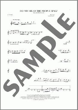 Do You Hear The People Sing?(Alain Boublil/Jean-Marc Natel/Herbert Kretzmer/Claude-Michel Schonberg) 楽譜 アルトサックス（ソロ） ダウンロード