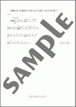 Break Forth, O Beauteous, Heavenly Light(J.S. Bach/Johann Rist/Johann Schop) 楽譜 チェロ ダウンロード