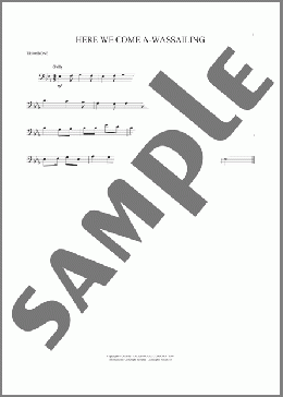 Here We Come A-Wassailing(Traditional) 楽譜 トロンボーン（ソロ） ダウンロード