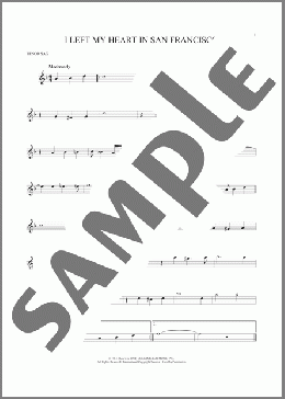 I Left My Heart In San Francisco(Tony Bennett) 楽譜 テナーサックス（ソロ） ダウンロード