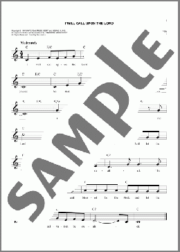 I Will Call Upon The Lord(Michael O'Shields) 楽譜 その他 ダウンロード