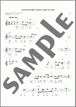 I Said My Pajamas (And Put On My Pray'rs)(Tony Martin & Fran Warren) 楽譜 その他 ダウンロード