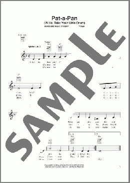 Pat-A-Pan (Willie, Take Your Little Drum)(Traditional) 楽譜 ウクレレ（弾き語り） ダウンロード