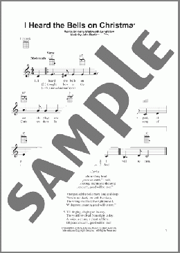I Heard The Bells On Christmas Day(John Baptiste Calkin) 楽譜 ウクレレ（弾き語り） ダウンロード