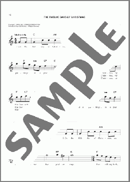 The Twelve Days Of Christmas(Traditional English Carol) 楽譜 その他 ダウンロード