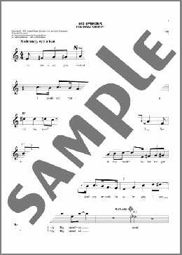 Big Spender(Peggy Lee) 楽譜 その他 ダウンロード
