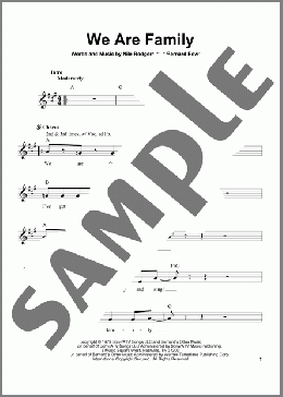 We Are Family(Sister Sledge) 楽譜 その他 ダウンロード