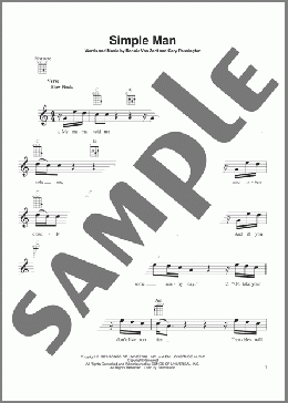 Simple Man(Lynyrd Skynyrd) 楽譜 ウクレレ（弾き語り） ダウンロード