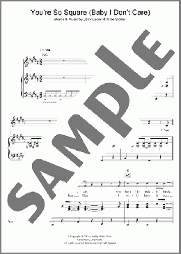 You're So Square (Baby I Don't Care)(Buddy Holly) 楽譜 その他 ダウンロード