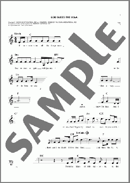 God Bless The U.S.A.(Lee Greenwood) 楽譜 その他 ダウンロード
