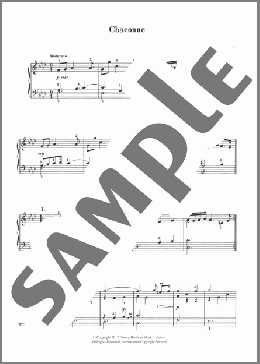 Chaconne(Johann Pachelbel) 楽譜 ピアノ（ソロ） ダウンロード
