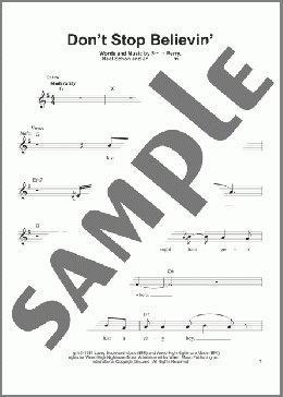 Don't Stop Believin'(Journey/Glee Cast) 楽譜 その他 ダウンロード