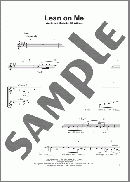 Lean On Me(Bill Withers/Glee Cast featuring Kevin McHale and Amber Riley) 楽譜 その他 ダウンロード