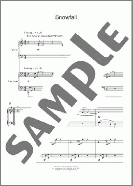 Snowfall(Ruth Thornhill/Claude Thornhill) 楽譜 ピアノ（連弾） ダウンロード