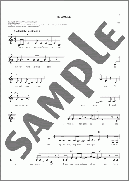 The Gambler(Kenny Rogers) 楽譜 その他 ダウンロード