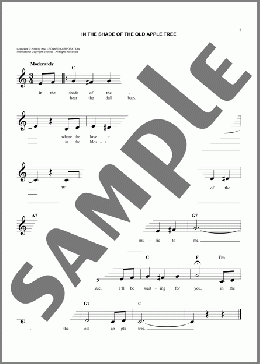In The Shade Of The Old Apple Tree(Harry H. Williams) 楽譜 その他 ダウンロード
