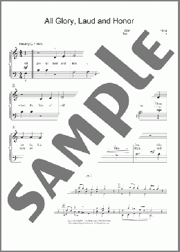 All Glory, Laud And Honor (arr. Fred Kern)(Mona Rejino/Phillip Keveren/John Mason Neale) 楽譜 ピアノ（ソロ） ダウンロード